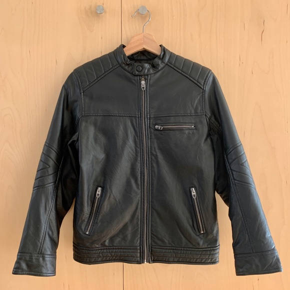 ZARA Boys Faux Leather Jacket Size 11-12 - Picture 1 of 9
